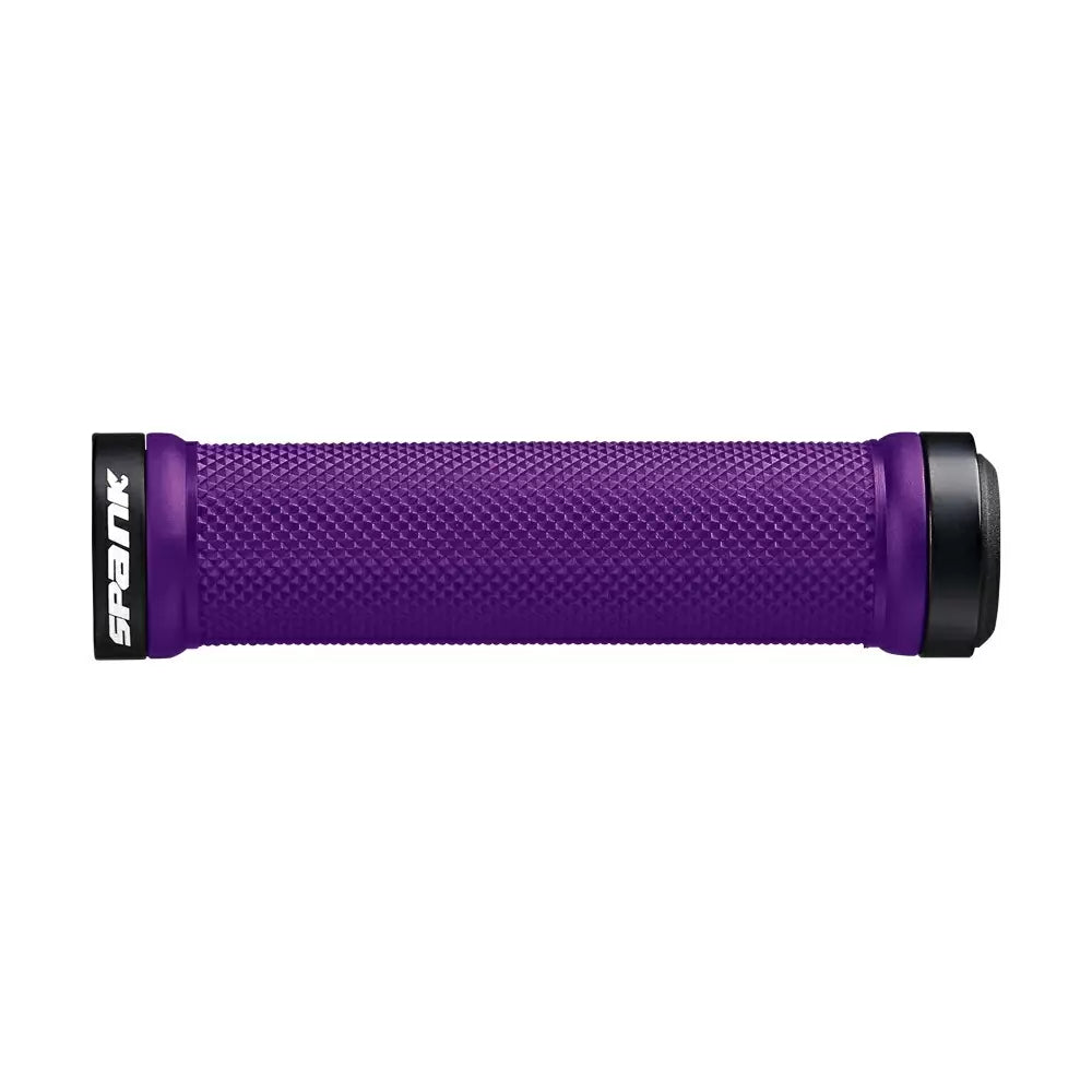 SPANK Coppia Manopole Spoon Lock-On 30mm x 130mm Viola - Black crew shop
