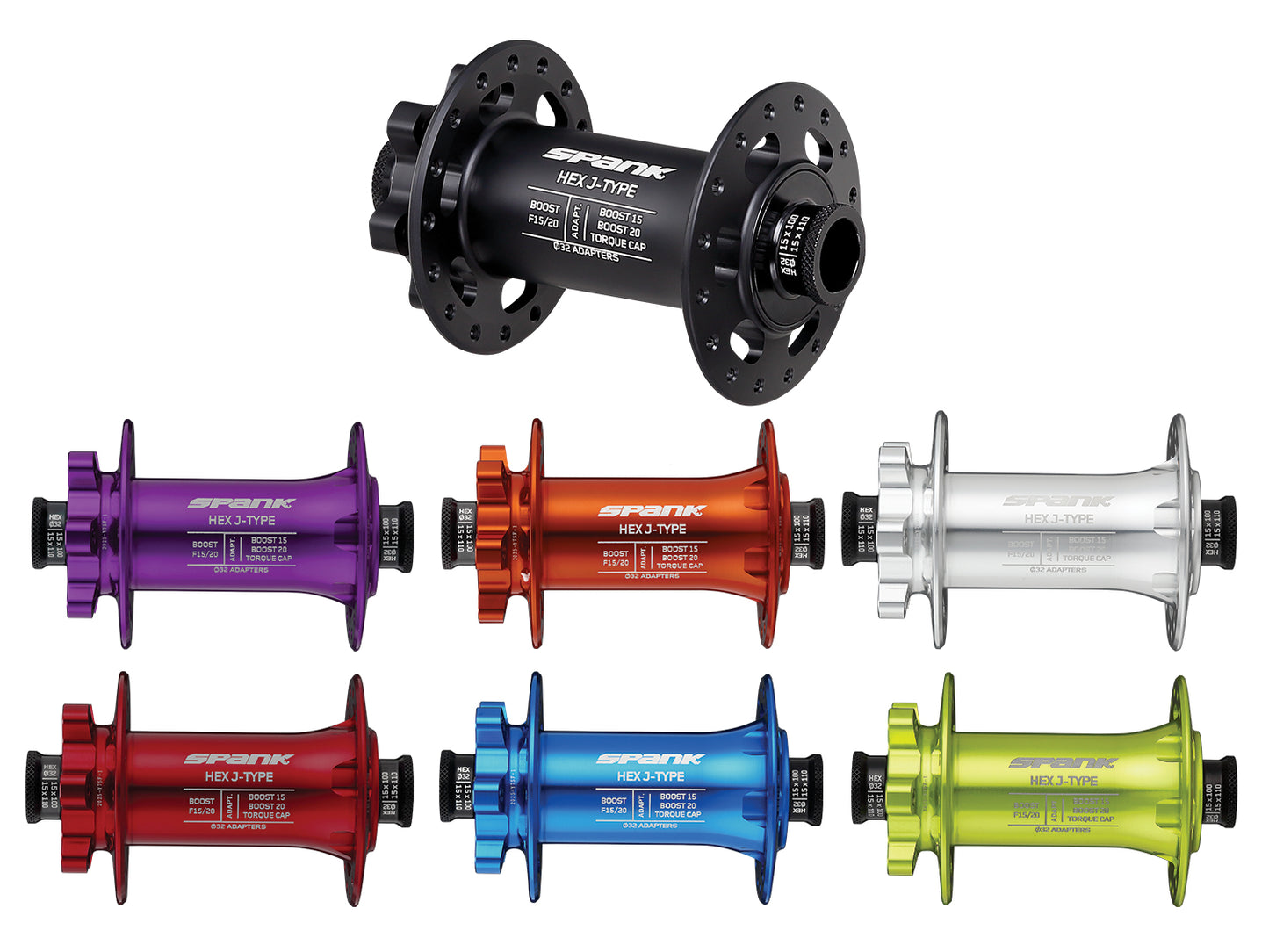 Mozzo Spank HEX J-Type Boost F15/20 Hub, 32H front hub