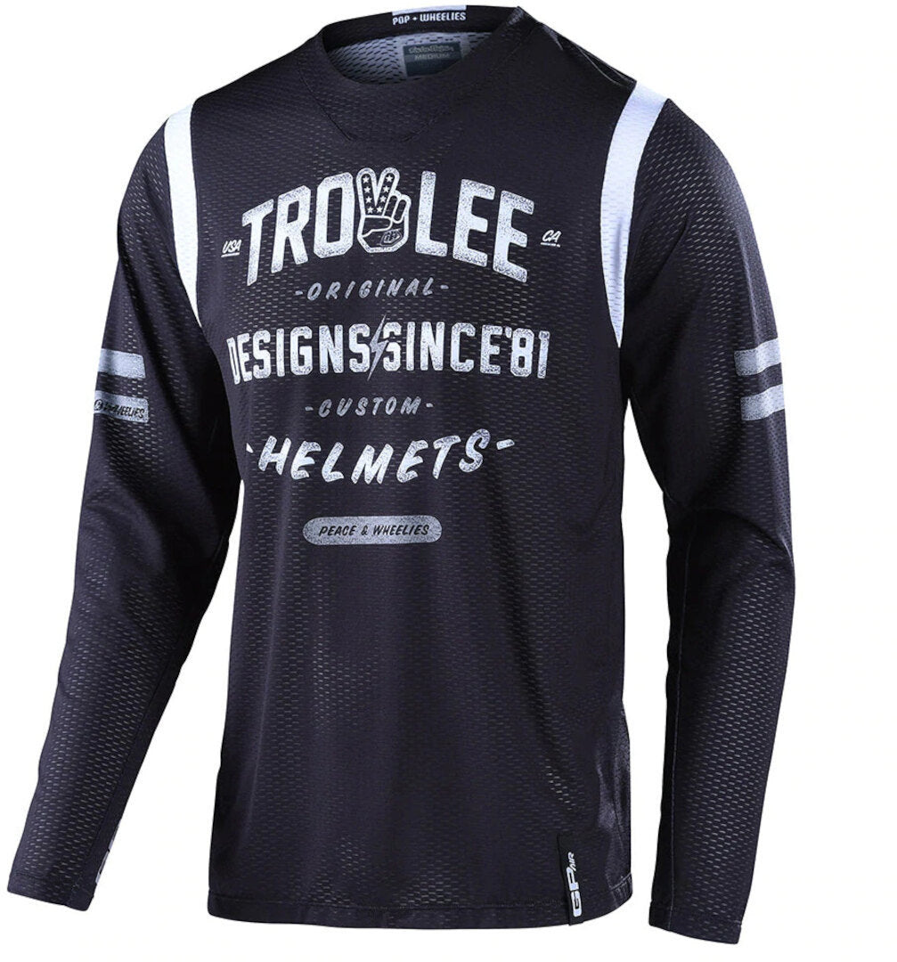 Maglia motocross GP AIR ROLL OUT nero - Black crew shop