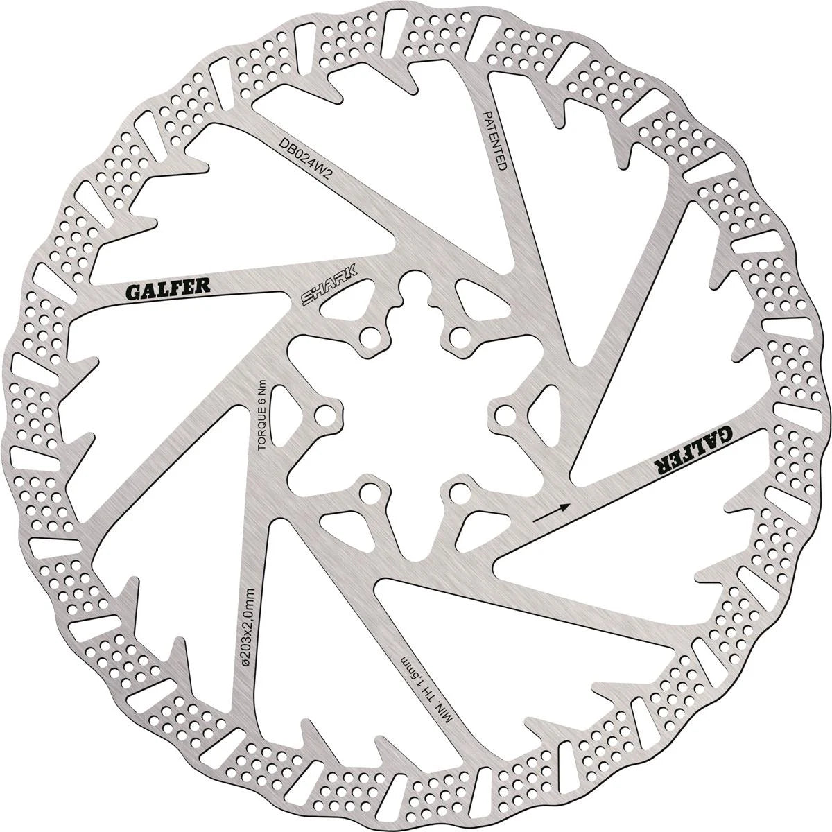 Disco freno Galfer Shark DB024W 203 mm