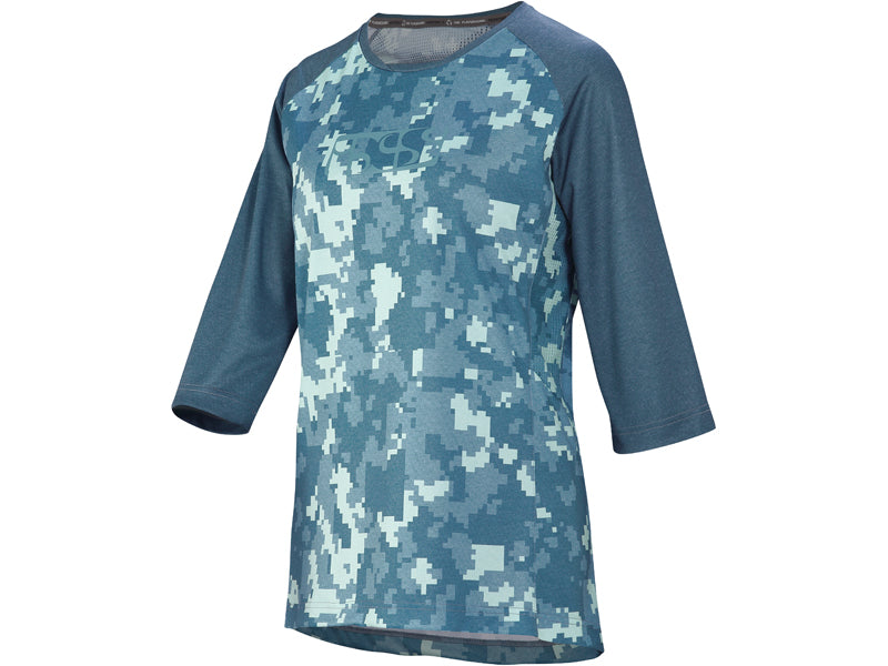 iXS Carve Women Jersey 3/4 Marine Camo