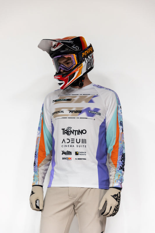 Jersey Trentino DH Racing bianco 2023 - Black crew shop