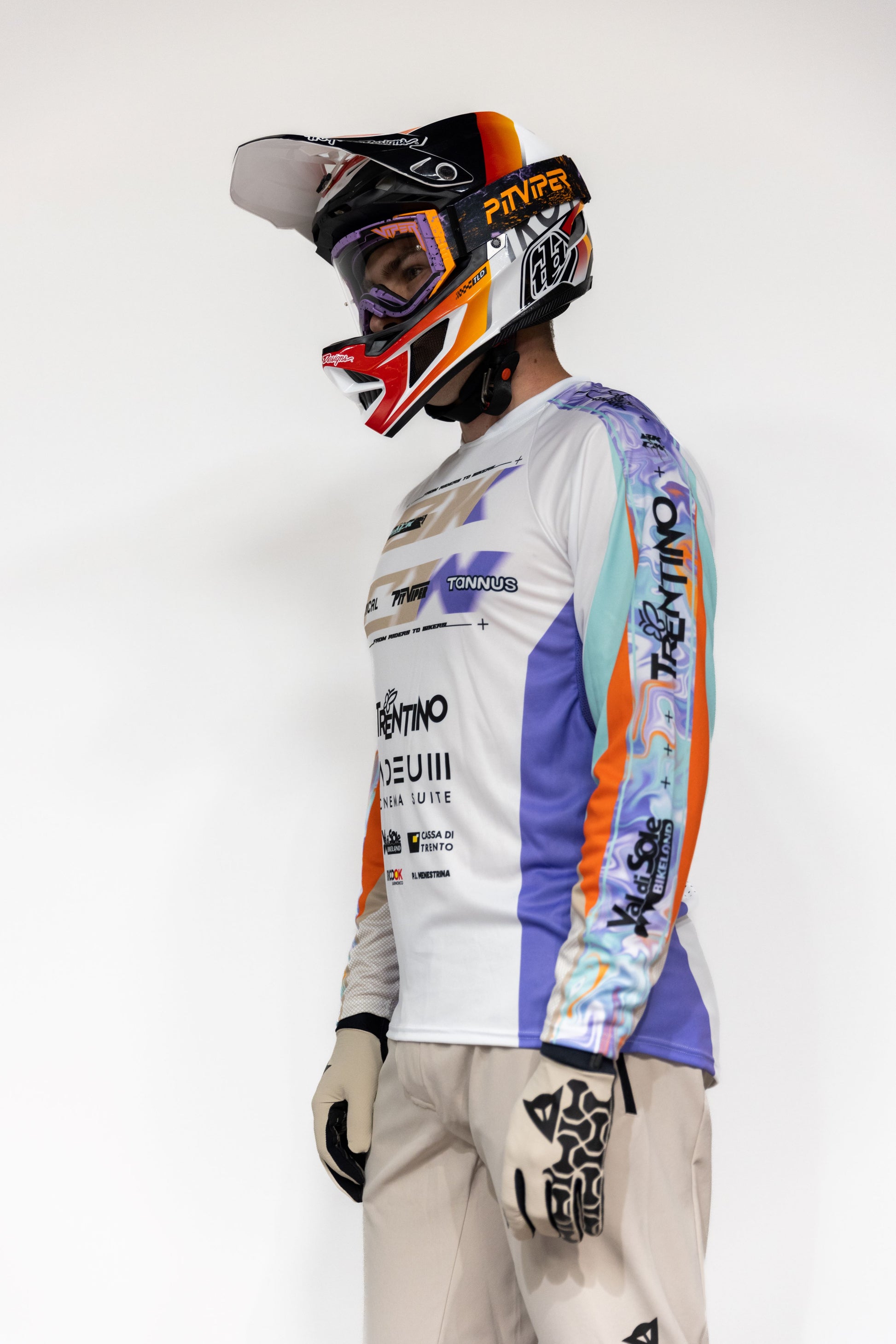 Jersey Trentino DH Racing bianco 2023 - Black crew shop