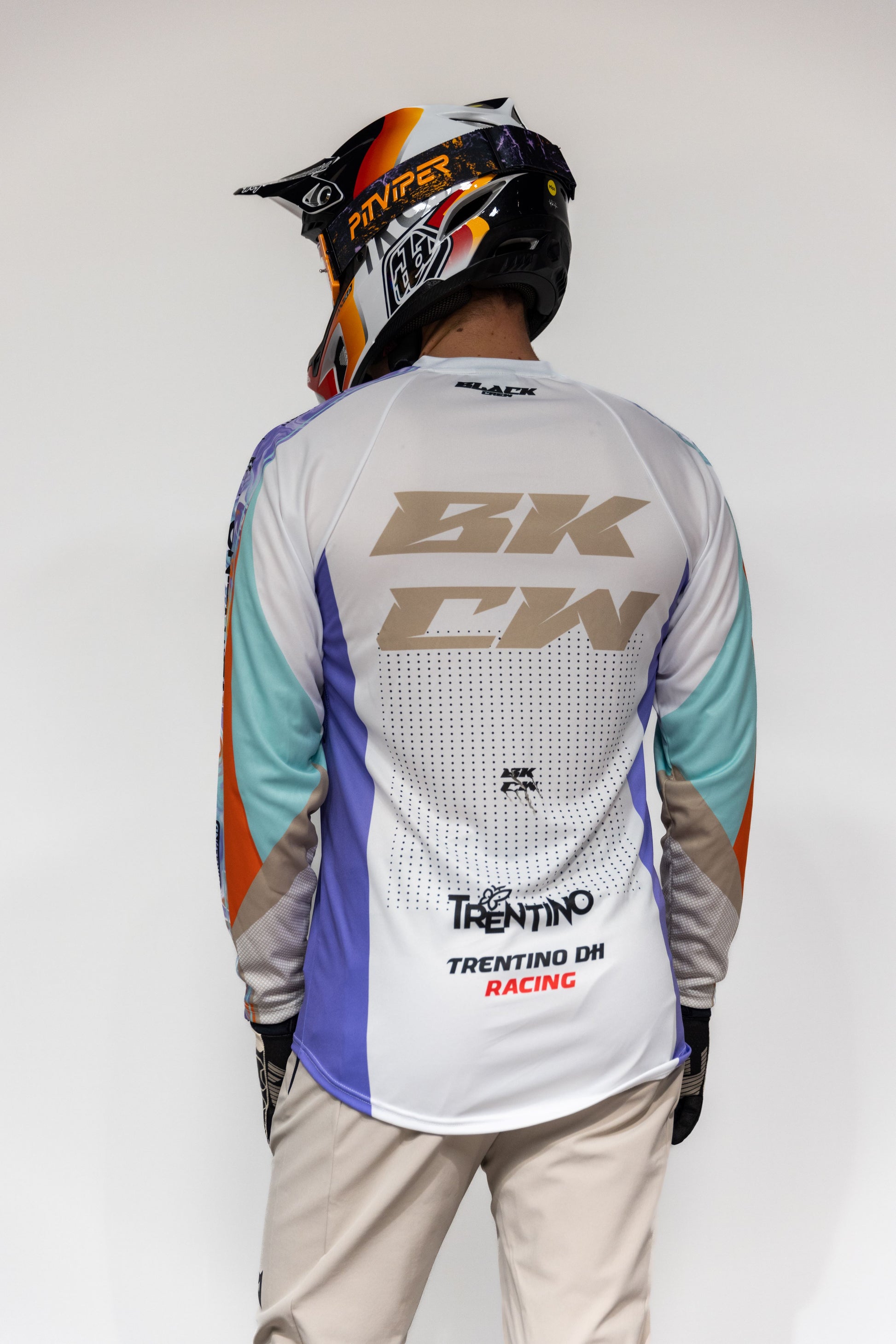 Jersey Trentino DH Racing bianco 2023 - Black crew shop