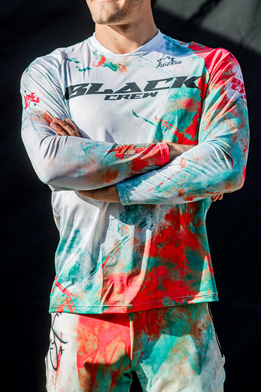 Maglia Black Crew Tricolore