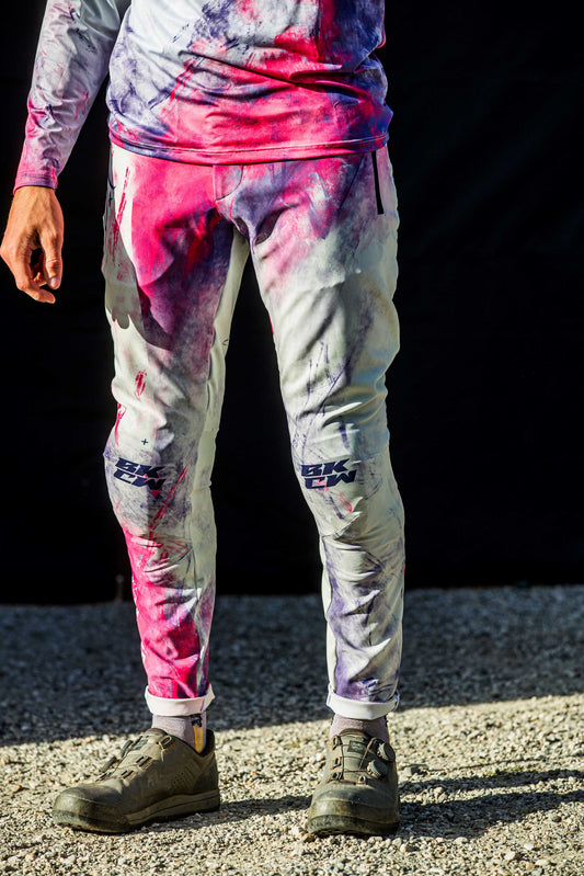 Pantalone Black Crew bianco/rosa