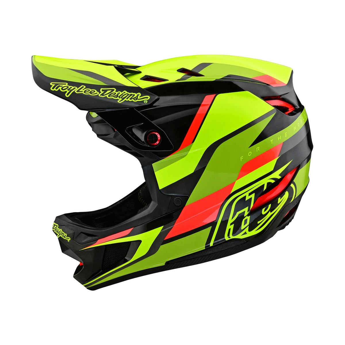 Troy Lee Designs D4 Carbon Omega Black / Yellow – vista 1