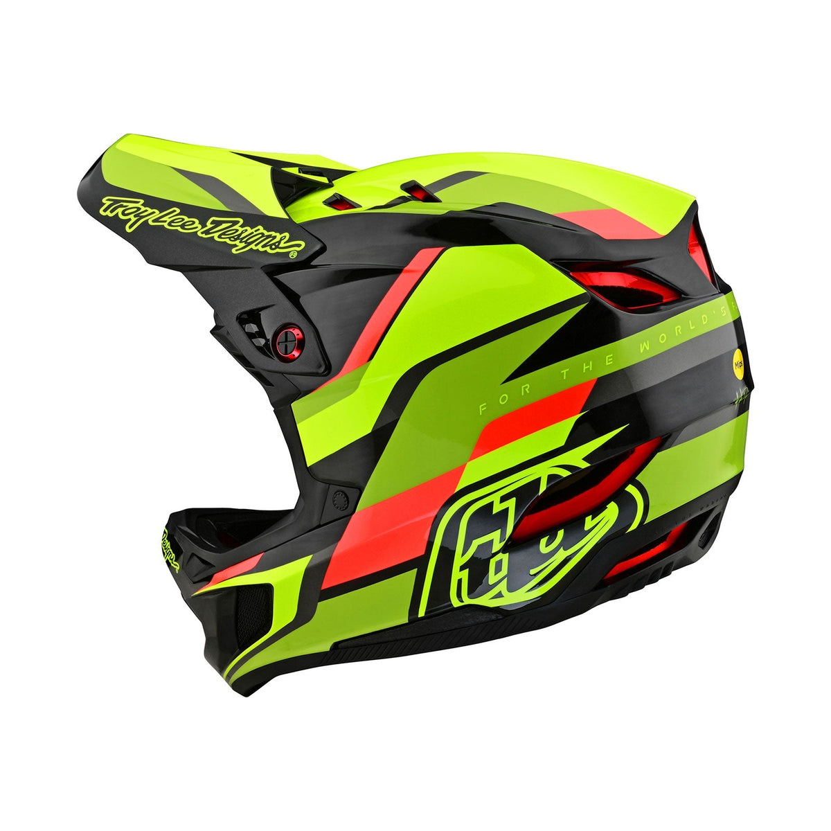 Troy Lee Designs D4 Carbon Omega Black / Yellow – vista 2