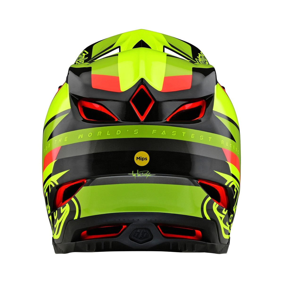 Troy Lee Designs D4 Carbon Omega Black / Yellow – vista 3
