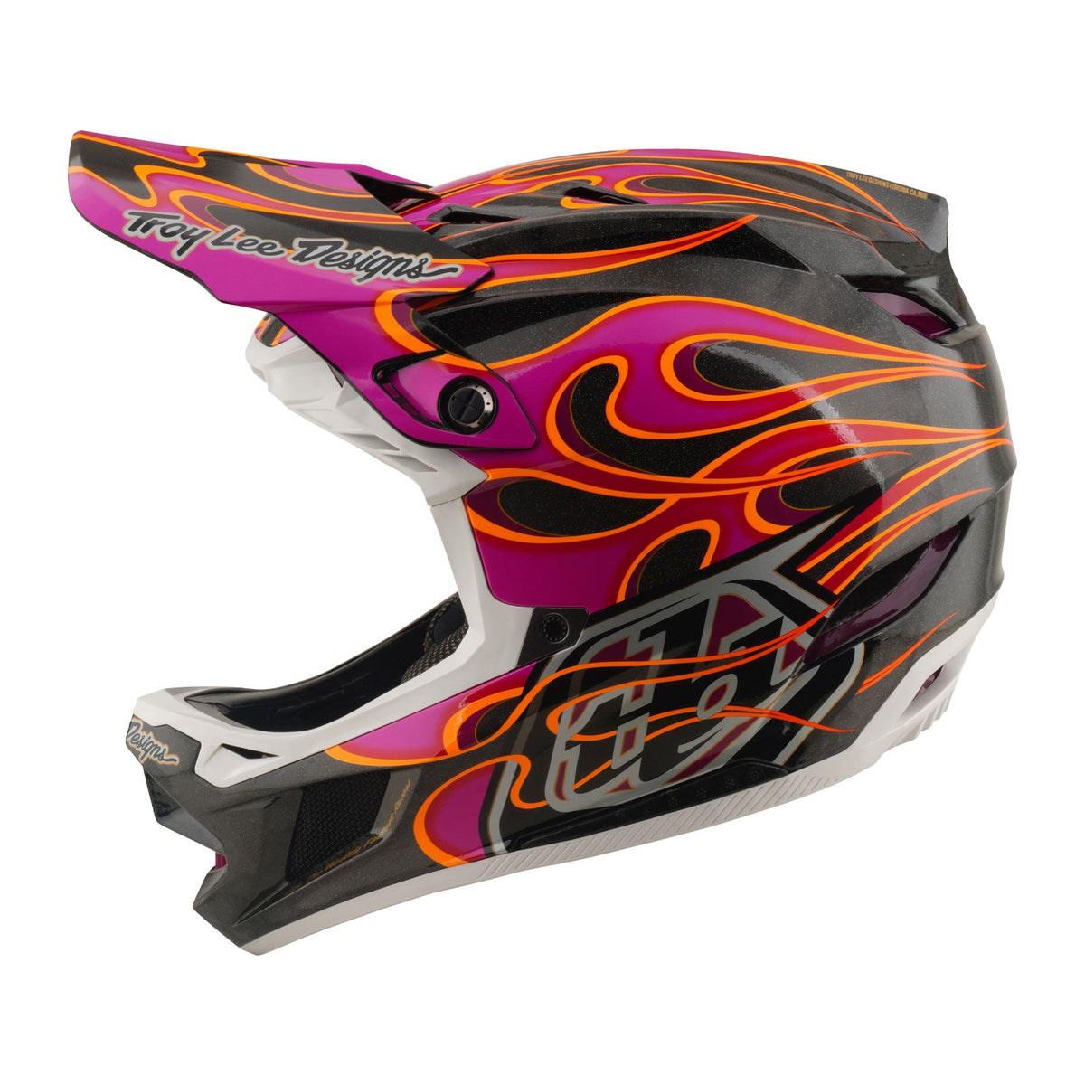 Troy Lee Designs D4 Carbon Torched Carbon / Magenta – vista 1