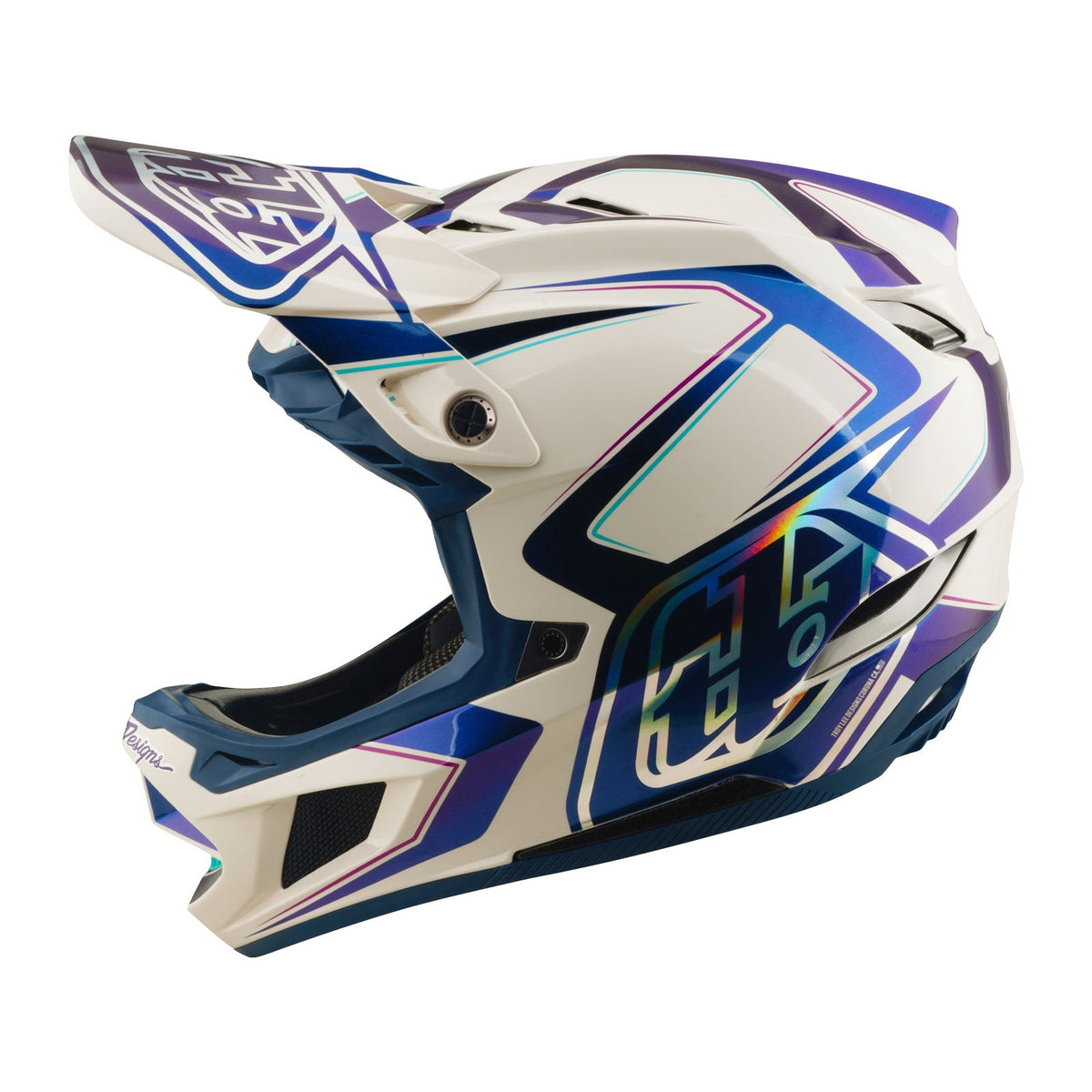Troy Lee Designs D4 Composite Flared White / Indigo – vista 1
