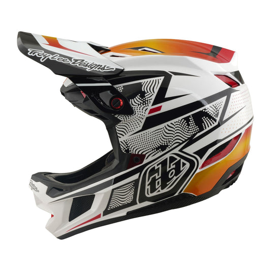 Troy Lee Designs D4 Composite Lined Up White – vista 1