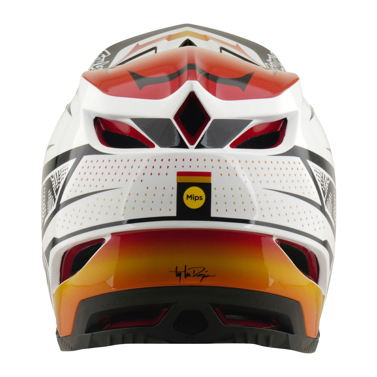 Troy Lee Designs D4 Composite Lined Up White – vista 3