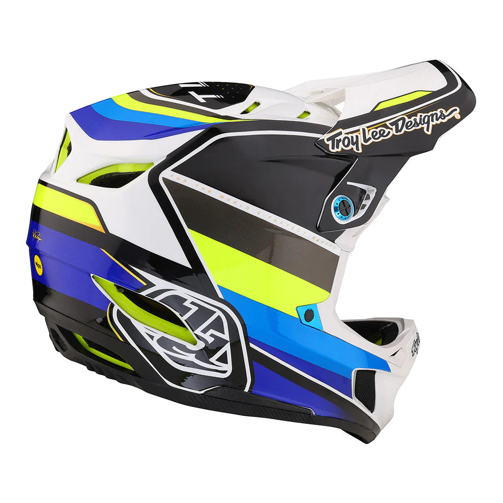 Casco MTB D4 COMPOSITE REVERB WHITE / BLUE - Black crew shop